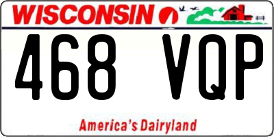 WI license plate 468VQP