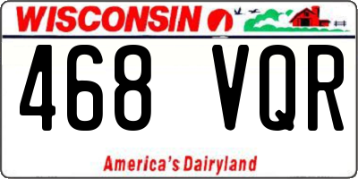 WI license plate 468VQR