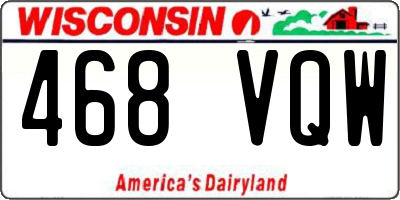 WI license plate 468VQW
