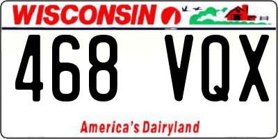 WI license plate 468VQX