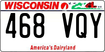 WI license plate 468VQY