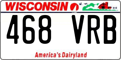 WI license plate 468VRB