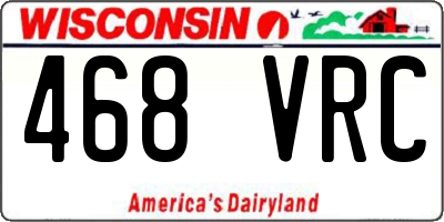 WI license plate 468VRC
