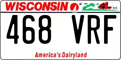 WI license plate 468VRF