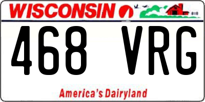 WI license plate 468VRG