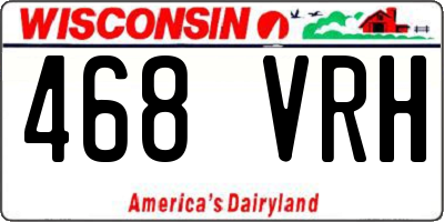 WI license plate 468VRH
