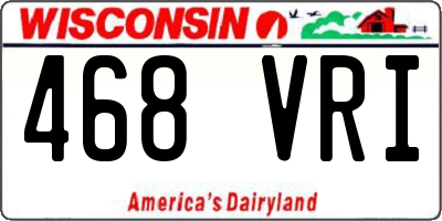 WI license plate 468VRI