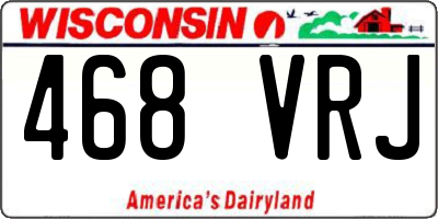 WI license plate 468VRJ