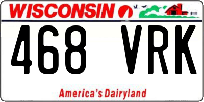 WI license plate 468VRK
