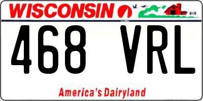 WI license plate 468VRL