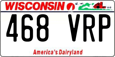 WI license plate 468VRP