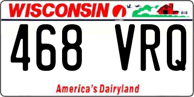 WI license plate 468VRQ