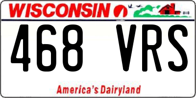 WI license plate 468VRS
