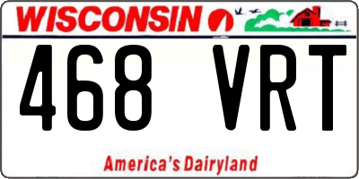 WI license plate 468VRT