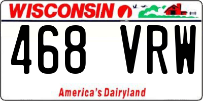 WI license plate 468VRW