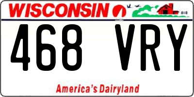 WI license plate 468VRY