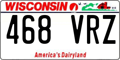 WI license plate 468VRZ
