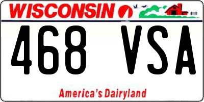 WI license plate 468VSA