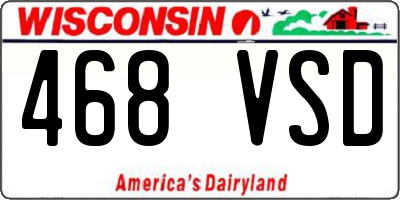 WI license plate 468VSD