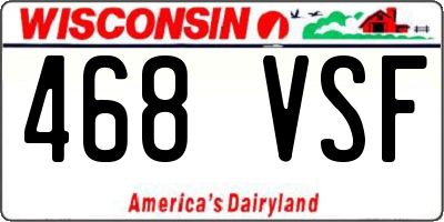 WI license plate 468VSF