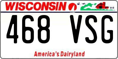 WI license plate 468VSG