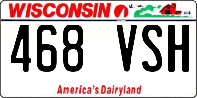 WI license plate 468VSH