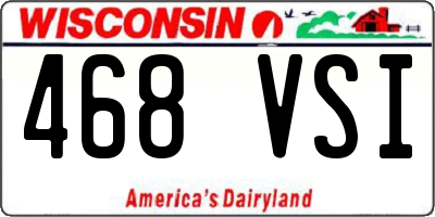 WI license plate 468VSI