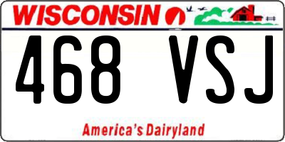 WI license plate 468VSJ