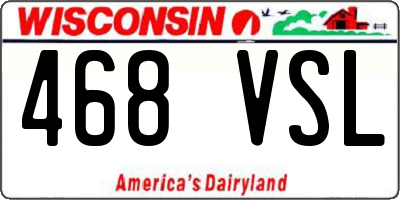 WI license plate 468VSL