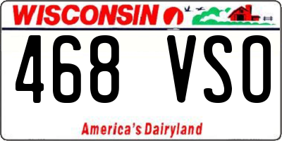 WI license plate 468VSO