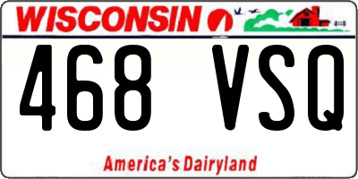 WI license plate 468VSQ
