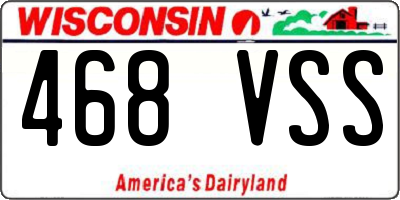 WI license plate 468VSS
