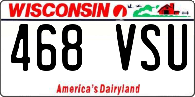 WI license plate 468VSU