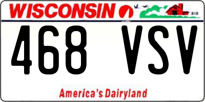 WI license plate 468VSV