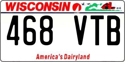 WI license plate 468VTB