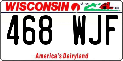 WI license plate 468WJF
