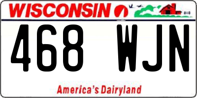 WI license plate 468WJN