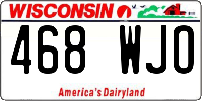 WI license plate 468WJO
