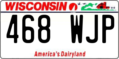 WI license plate 468WJP