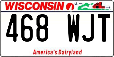 WI license plate 468WJT