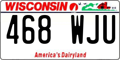WI license plate 468WJU