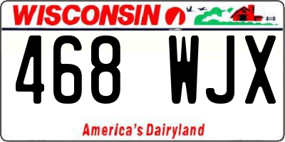 WI license plate 468WJX