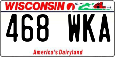 WI license plate 468WKA