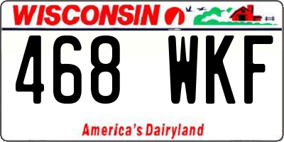 WI license plate 468WKF