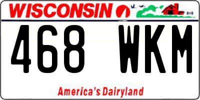WI license plate 468WKM