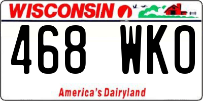 WI license plate 468WKO