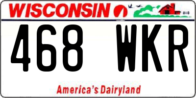WI license plate 468WKR