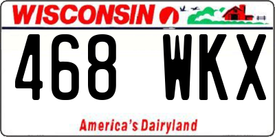 WI license plate 468WKX