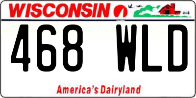 WI license plate 468WLD