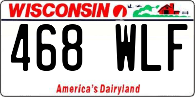 WI license plate 468WLF